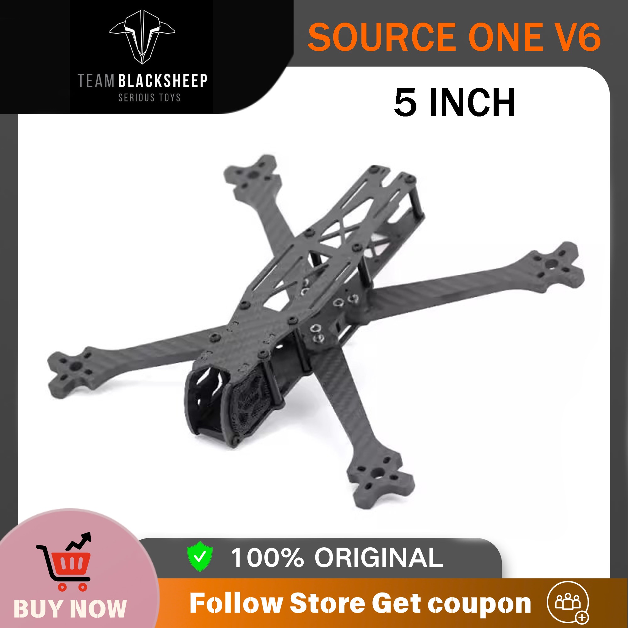 Tbs Fpv Source One - ชุดเฟรม Team Blacksheep TBS SOURCE ONE